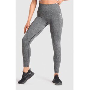 GYMSHARK Adapt Marl Seamless Leggings Dark Grey Size Small